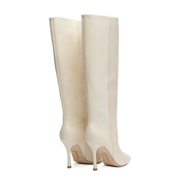 NEW $485 Larroude Kate Boot ivory leather stiletto women size 10 - Picture 6 of 12